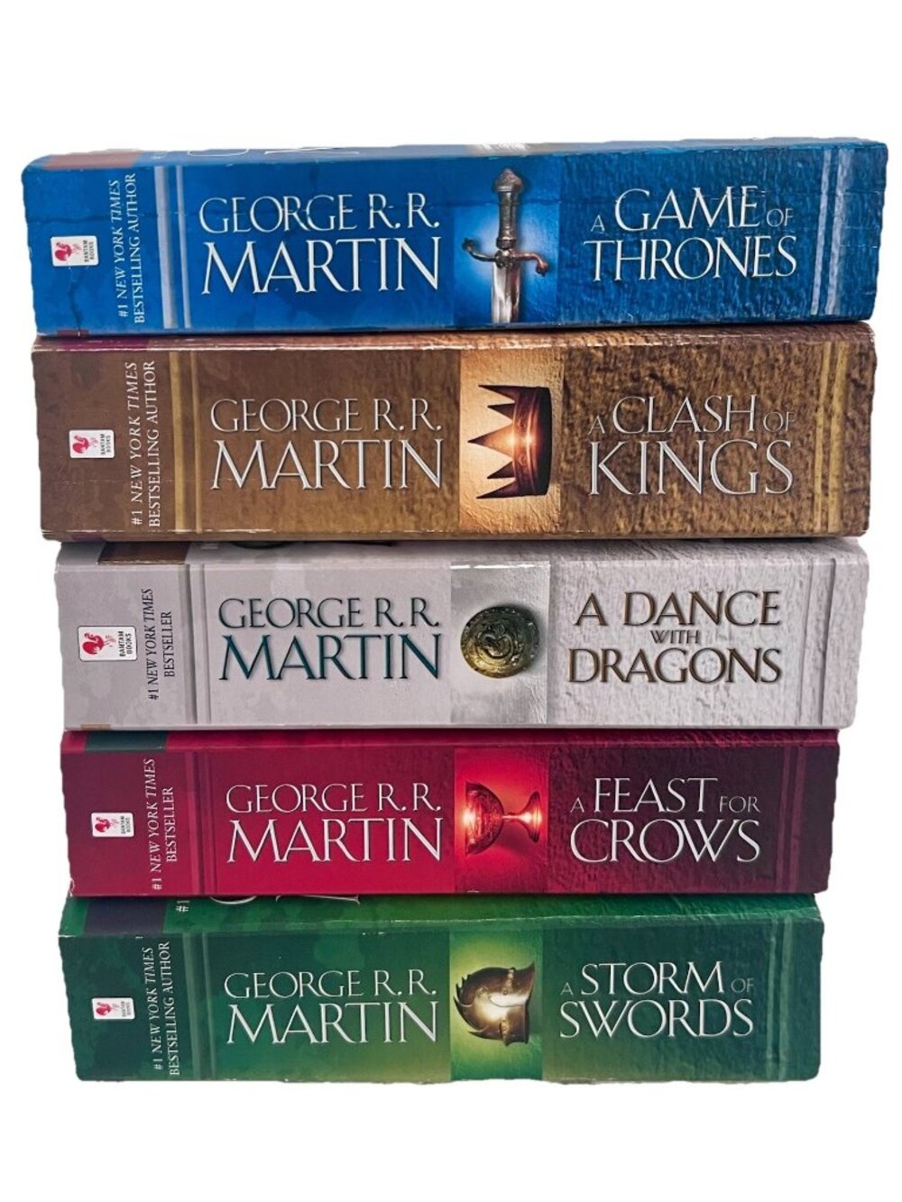 A Song Of Ice And Fire Complete MM Paperback Book Set 1-5 Game of Thrones Lot
